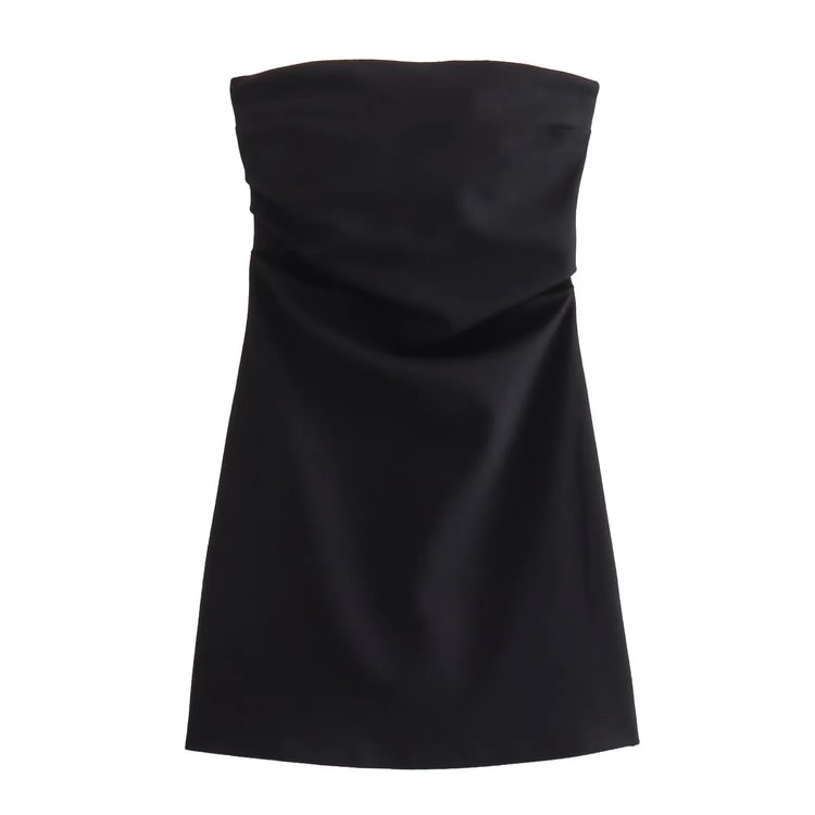 Dress Women Off Shoulder Corset Short Dresses Ruched Backless Bodycon Blue Black White Party Dresses for Women