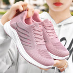 Women's Spring Sneakers – Soft Sole Breathable Lace-Up Sports & Running Shoes