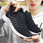 Women's Spring Sneakers – Soft Sole Breathable Lace-Up Sports & Running Shoes