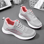 Women's Spring Sneakers – Soft Sole Breathable Lace-Up Sports & Running Shoes
