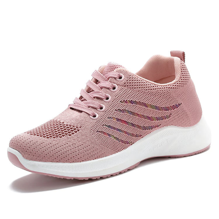 Women's Spring Sneakers – Soft Sole Breathable Lace-Up Sports & Running Shoes