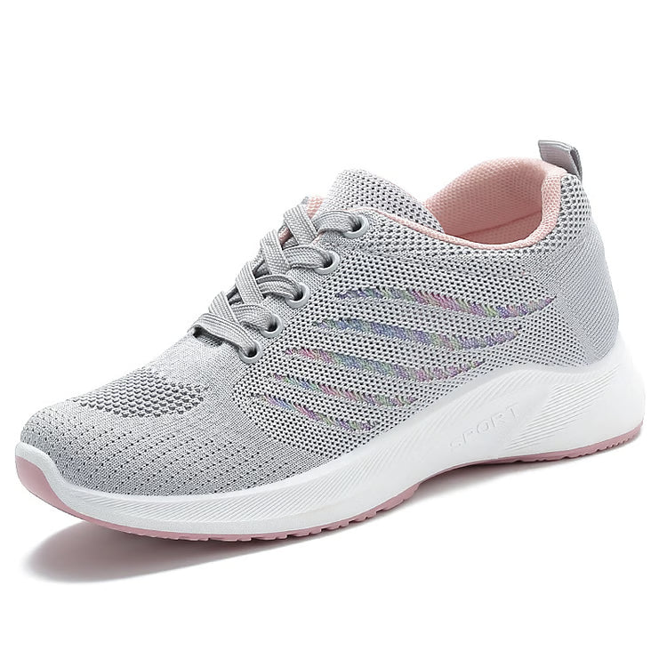 Women's Spring Sneakers – Soft Sole Breathable Lace-Up Sports & Running Shoes