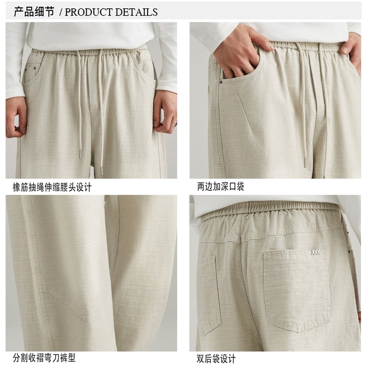 Men Streetwear Fashion Loose Casual Sport Pants Vintage Washed Cotton Cargo Pant Cityboy Trousers Joggers Sweatpants