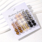Women's Pearl Earrings Set – Lightweight Faux Pearl Stud Earrings Collection