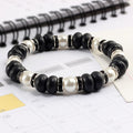 Natural Stone Beaded Circle Elastic Bracelets Bangles Charm Distance Bracelet Fashion Jewelry Men Women Couple Gift