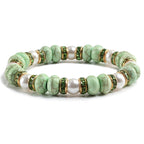 Natural Stone Beaded Circle Elastic Bracelets Bangles Charm Distance Bracelet Fashion Jewelry Men Women Couple Gift