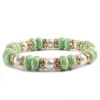 Natural Stone Beaded Circle Elastic Bracelets Bangles Charm Distance Bracelet Fashion Jewelry Men Women Couple Gift