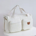 Women's Large Capacity Diaper Tote Bag – Cotton Mommy Shoulder & Maternity Shopping Bag