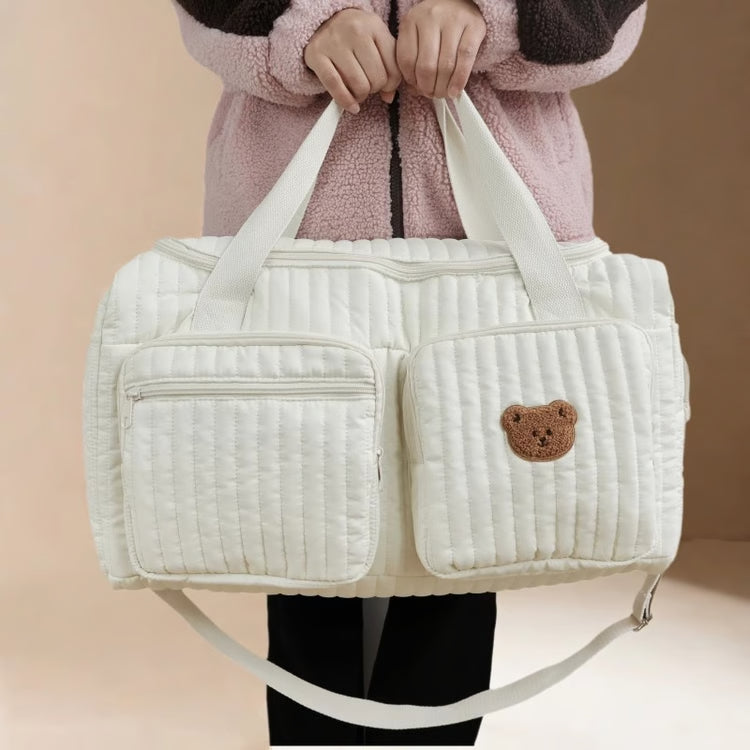 Women's Large Capacity Diaper Tote Bag – Cotton Mommy Shoulder & Maternity Shopping Bag