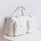 Women's Large Capacity Diaper Tote Bag – Cotton Mommy Shoulder & Maternity Shopping Bag