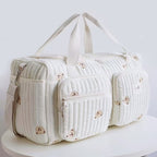 Women's Large Capacity Diaper Tote Bag – Cotton Mommy Shoulder & Maternity Shopping Bag